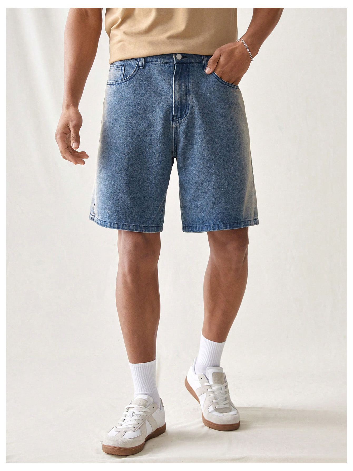 CoreRevo Men's Jorts Baggy Jeans Straight Leg Denim Shorts Casual Jean Shorts - Image 3