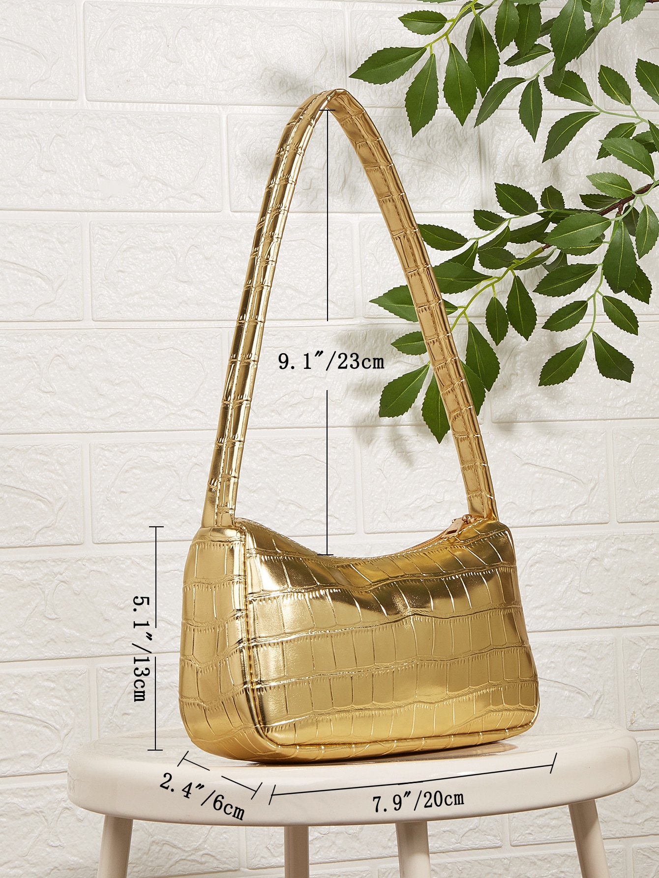 CoreRevo Women's Metallic Shoulder Bag PU Leather Handbag Top Handle Purse - Image 3
