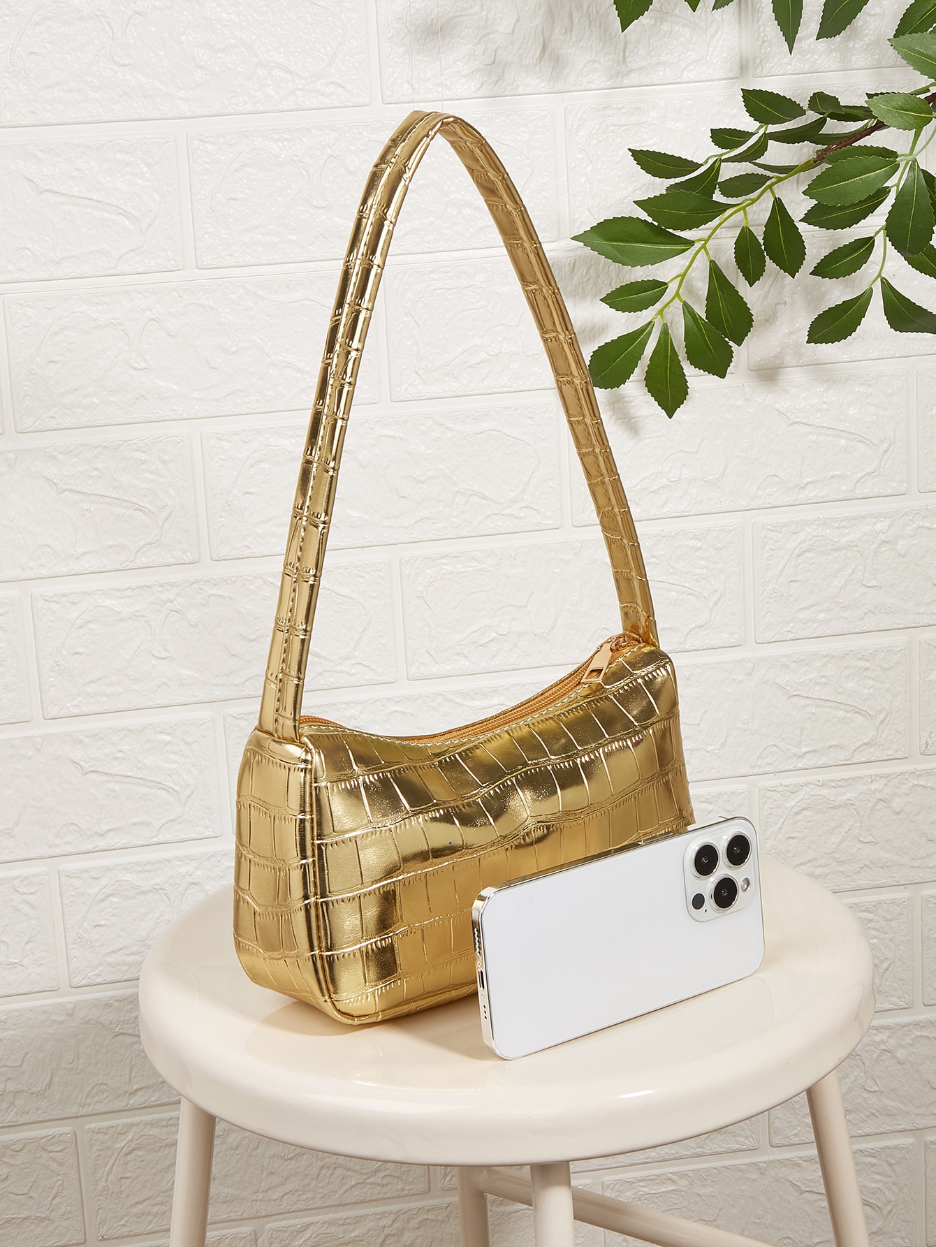 CoreRevo Women's Metallic Shoulder Bag PU Leather Handbag Top Handle Purse - Image 4