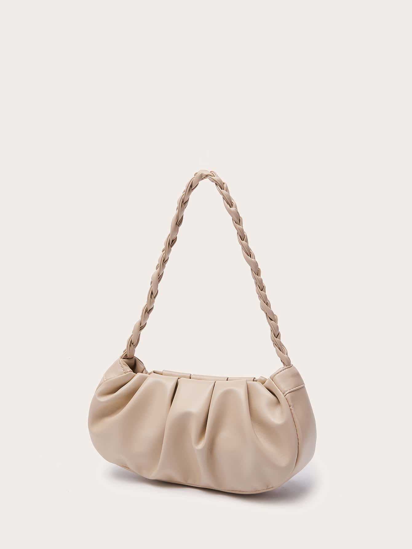 CoreRevo Women's Pleated PU Leather Shoulder Bags Clutch Handbag with Braided Handles - Image 4