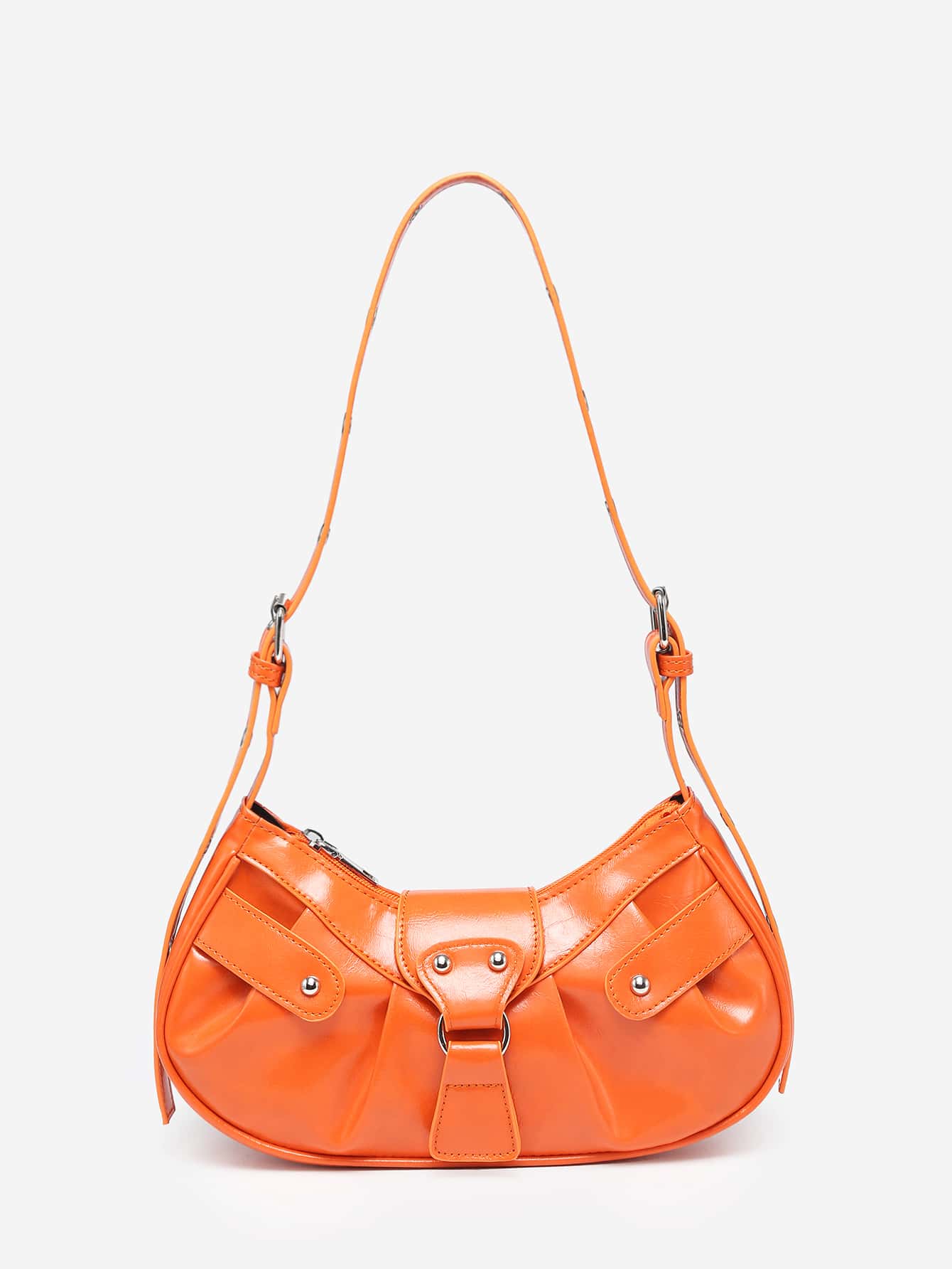 CoreRevo Women's Pleated Hobo Shoulder Bag PU Leather Clutch Handbag