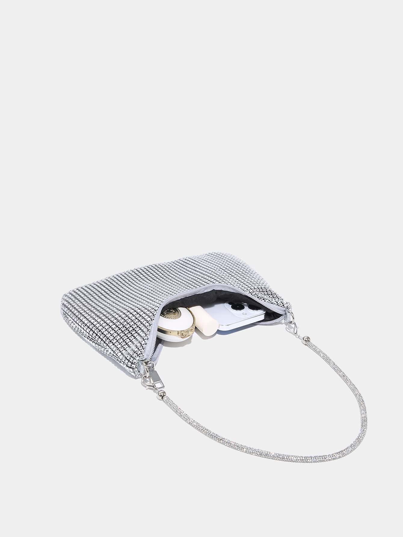 CoreRevo Women's Rhinestone Clutch Purses Wedding Shiny Evening Bags Glitter Shoulder Bag Party Prom Hobo Handbag - Image 4