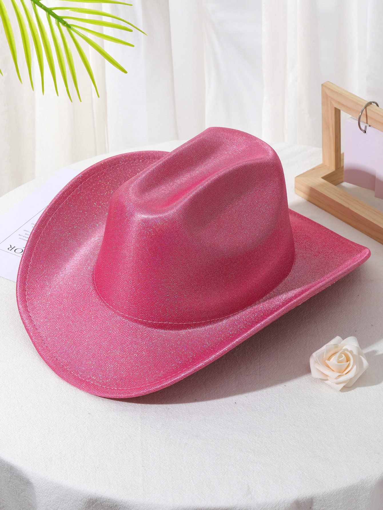 CoreRevo Western Wide Brim Cowboy Hat Sparkly Music Festival Costume Party Cowgirl Hat for Women Men