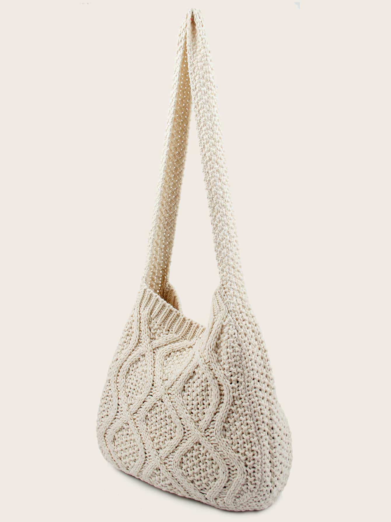 CoreRevo Women's Crochet Shoulder HandBags Hobo Knitted Tote Bag Shopping Bags - Image 3