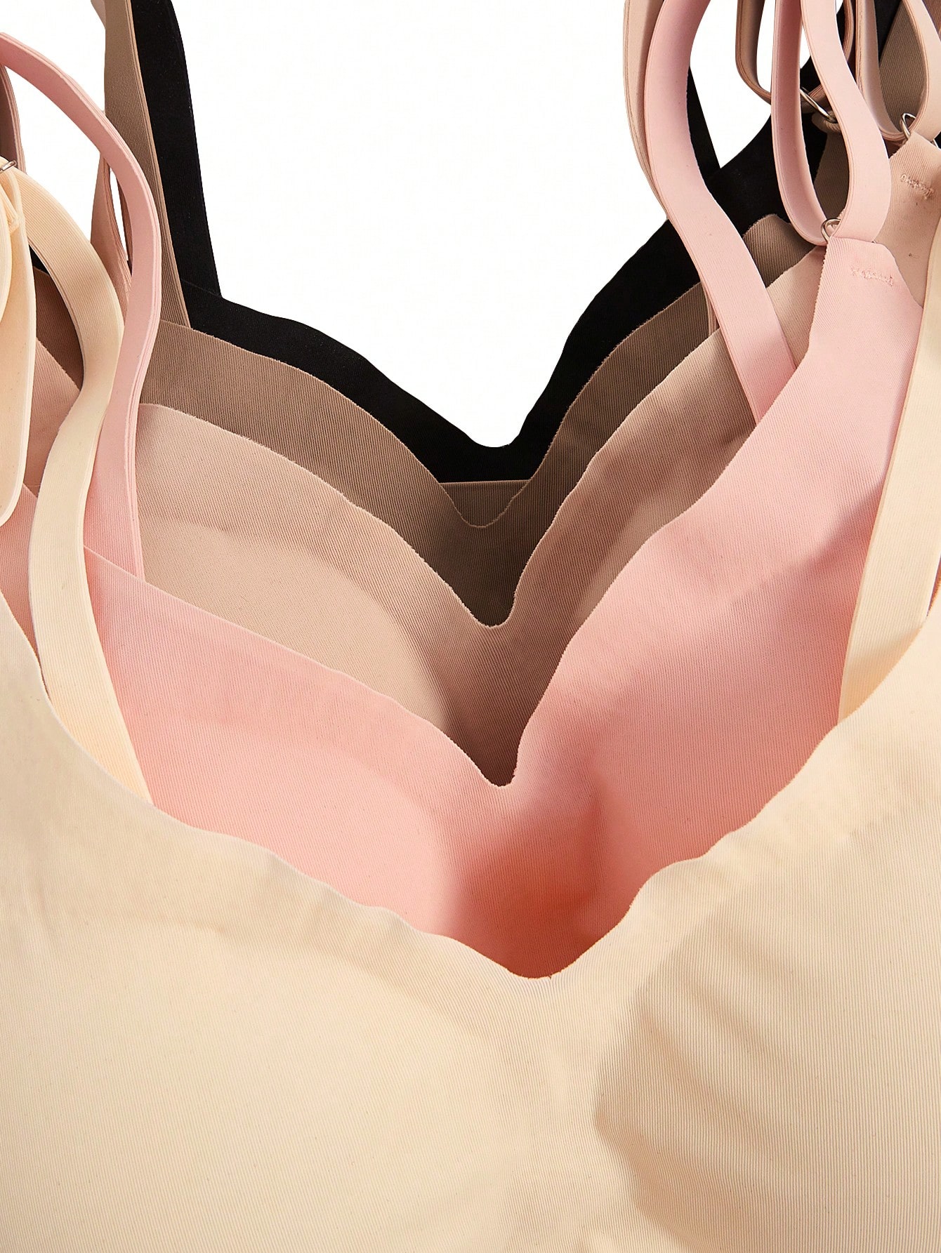 CoreRevo Women's 5Pack Padded Seamless Bralettes Bra Camisole Top - Image 5