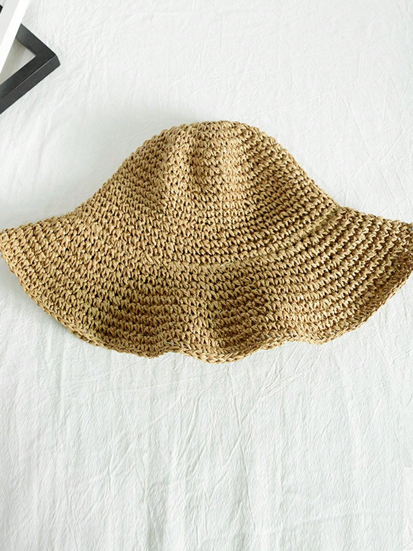 CoreRevo Women's Straw Foldable Hat Floppy Sun Protection Foldable Summer Cap - Image 4