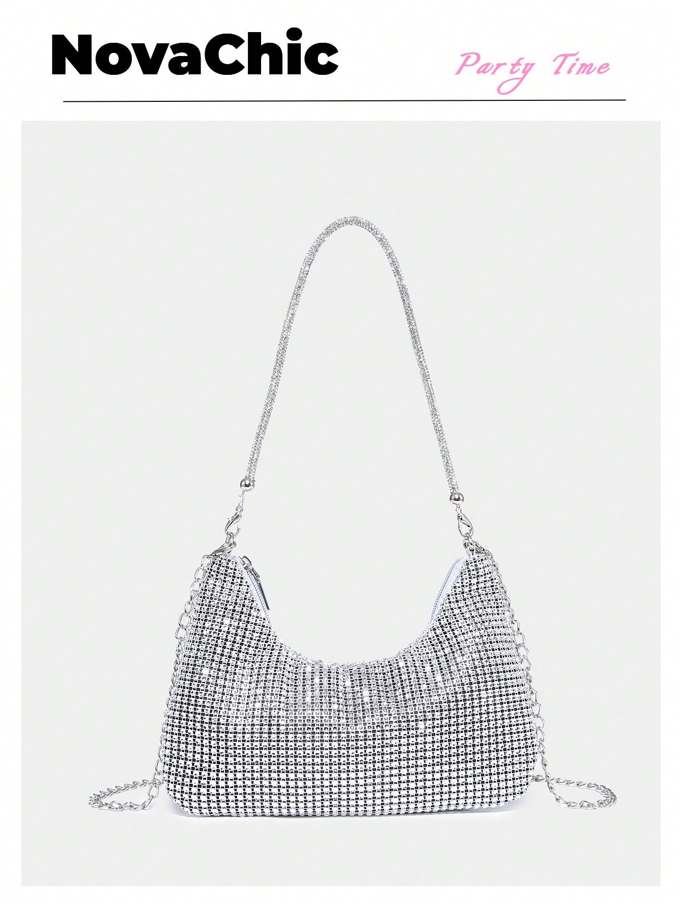 CoreRevo Women's Rhinestone Clutch Purses Wedding Shiny Evening Bags Glitter Shoulder Bag Party Prom Hobo Handbag