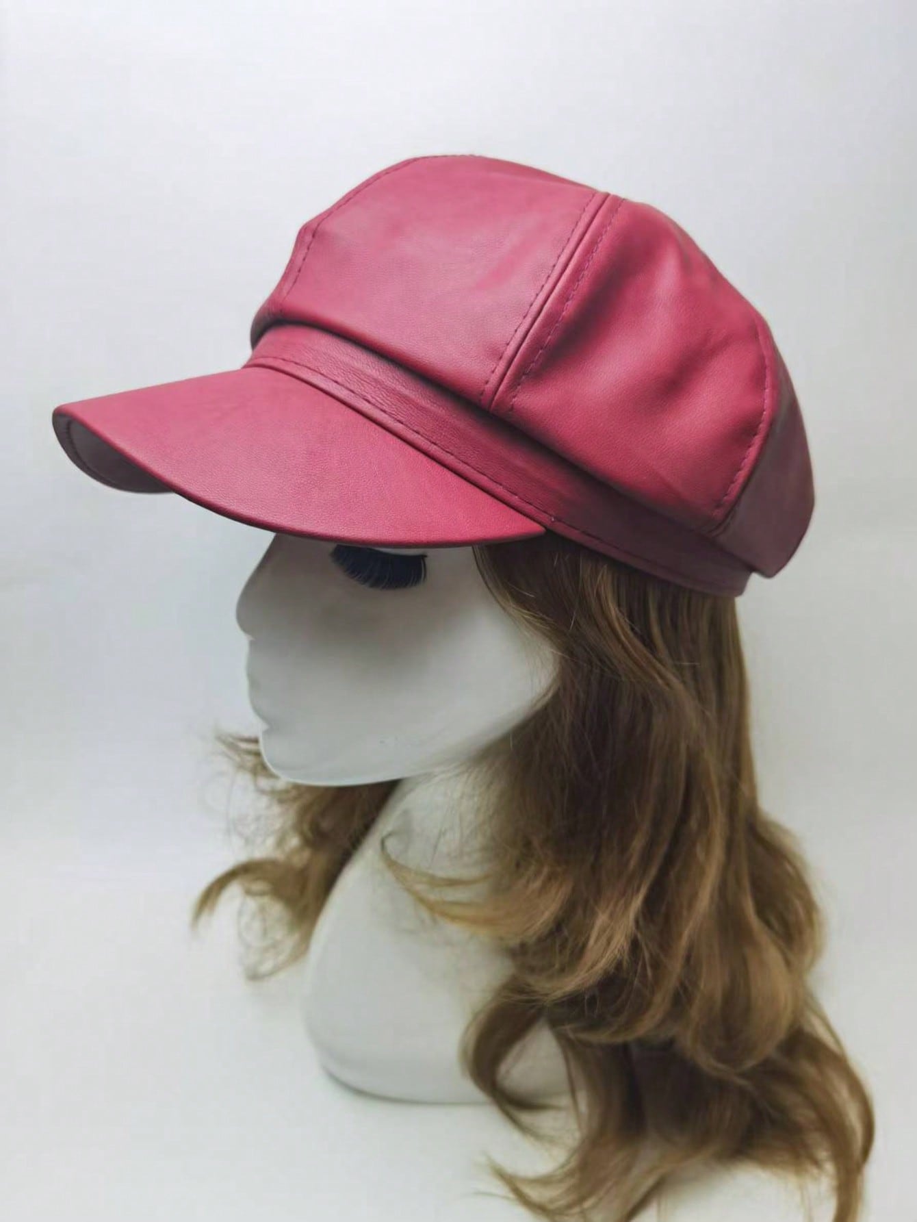 CoreRevo Women's PU Leather Newsboy Hat Vintage Beret Cap Baker Boy Caps Cabbie Hats - Image 3
